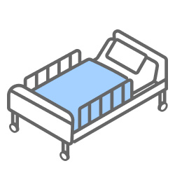 入院ベッドのイラスト