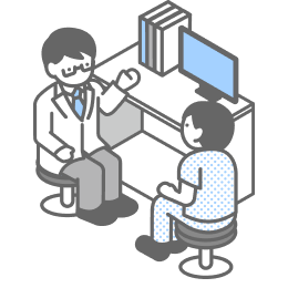 診察中のイラスト