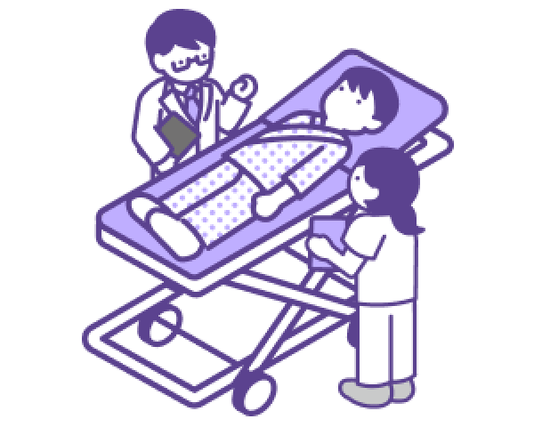 医師と看護師と患者のイラスト